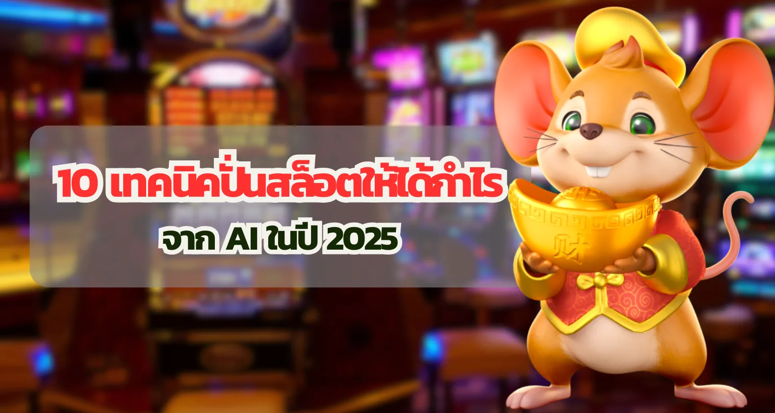 10 เทคนิคปั่นสล็อตให้ได้กำไรจาก AI ในปี 2025